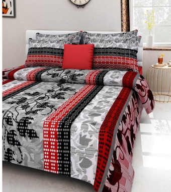 India Desire : Buy Homefab India 100% Cotton Double Bed Sheet With Two Pillow Covers At Rs 299 From Amazon